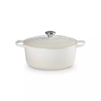 LE CREUSET kerek serpenyő zománcozott öntöttvasból 34cm 12L krém