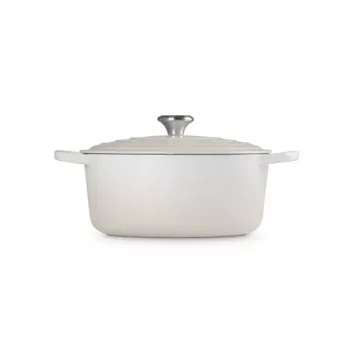 LE CREUSET kerek serpenyő zománcozott öntöttvasból 34cm 12L krém