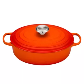 Le Creuset öntöttvas serpenyő ovális 27cm 3,4L vulkánnarancs