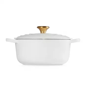 LE CREUSET öntöttvas fazék kerek 24 cm 4,2 l fehér