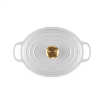 LE CREUSET zománcozott öntöttvas ovális serpenyő 27 cm 4,1 L fehér