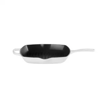 Le Creuset öntöttvas négyzetes grillserpenyő 26x26 cm fehér