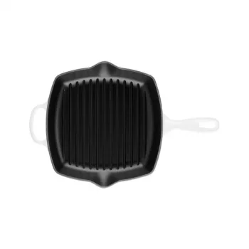 Le Creuset öntöttvas négyzetes grillserpenyő 26x26 cm fehér