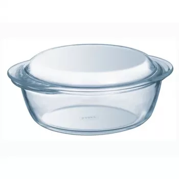 Pyrex Essentials 3L kerek üvegtároló fedéllel, boroszilikát üveg, Ø22cm