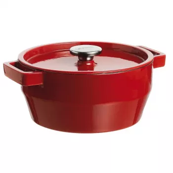 Pyrex öntöttvas kerek sütőforma 2,2L Ø20cm piros