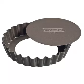PYREX sütőforma-készlet 4 darab, kivehető aljjal Ø10cm