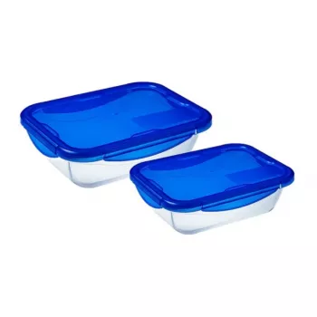 PYREX Cook&Go üvegtároló fedéllel, 2 darabos készlet