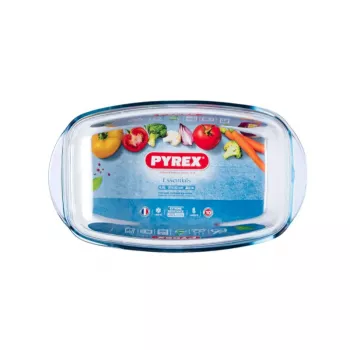 PYREX üvegtároló fedéllel 4,5L téglalap alakú Essentials 33x20x14cm