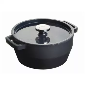 Pyrex öntöttvas fazék 6,8 l kerek 28 cm szürke
