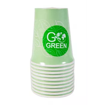 GOGREEN komposztálható piknik étkészlet 4 személyre, 24 darab, növényi alapú, természetes fehér