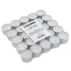 CANDELA mécsesek 50 db, fehér, illatmentes, 4 óra égési idő, alumíniumtartó