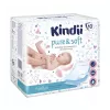 Kindii Pure & Soft pelenkázó alátét 60x60 cm, 10 darabos csomag, vízálló egyszerhasználatos alátétek, fehér