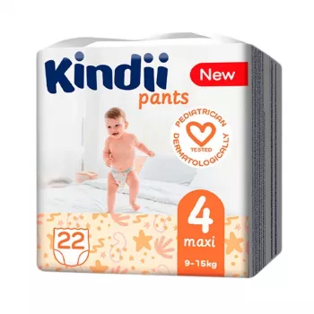 Kindii Maxi 4-es méret eldobható pelenka (9-15 kg) 22 db