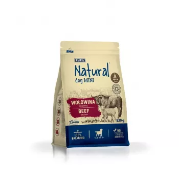 NATURAL marha báránnyal mini száraz kutyaeledel felnőtt kistestű fajtáknak, 830g