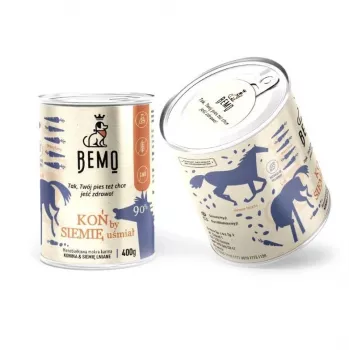 BEMO ló monoprotein nedves kutyaeledel – 400g konzerv