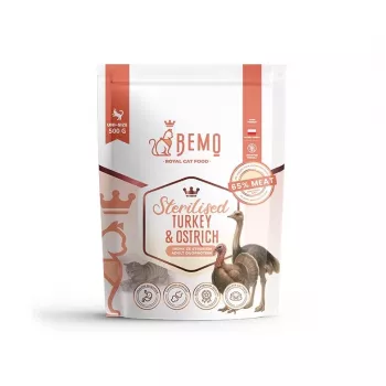 BEMO Cat Sterilised pulyka és strucc - száraztáp macskáknak - 500g
