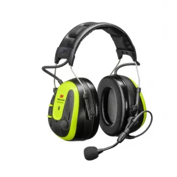 3M Peltor WS Alert X MRX21A3WS7 Bluetooth hallásvédő fejhallgató FM-rádióval, fejpántos, SNR 31 dB, fekete/sárga