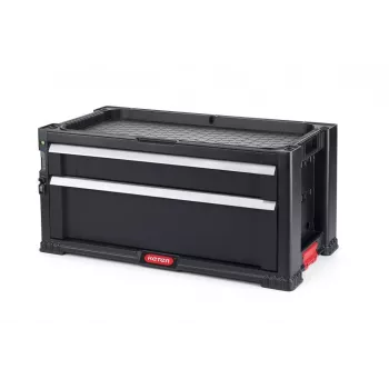 KETER DIY szerszámosláda 2 fiókkal, 56,2 x 28,9 x 26,2 cm, fekete/piros