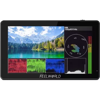 FEELWORLD LUT5 5,5 inch 3000nit érintőképernyő 3D LUT 4K HDMI kameramonitor
