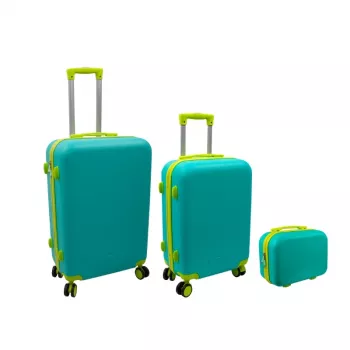 ORDINETT fiókos komód 3 részes készlet, 60L + 43L + 15L, zöld
