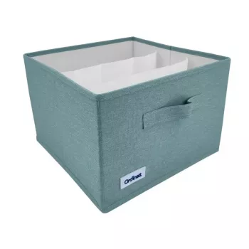 ORDINETT Cube doboz 29x29x18,5 cm fedeles tárolódoboz mentazöld