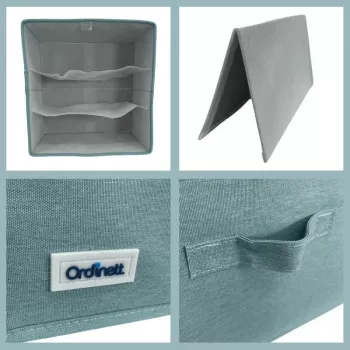 ORDINETT Cube doboz 29x29x18,5 cm fedeles tárolódoboz mentazöld