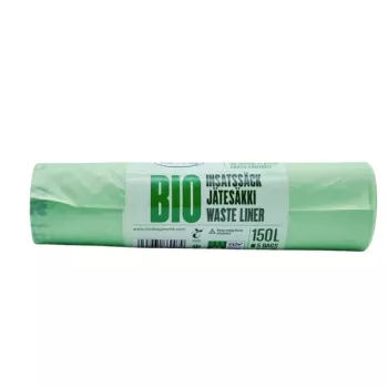 BioBag komposztálható szemeteszsák 125/150L, 5 db tekercsenként, 75x115 cm, zöld