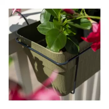 STEFANPLAST erkélykészlet automatikus öntözőrendszerrel és fémtartóval 50x18x17 cm zöld