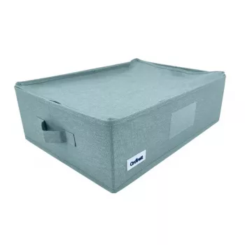ORDINETT téglalap alakú cipzáras tárolódoboz 42x32x14 cm menta