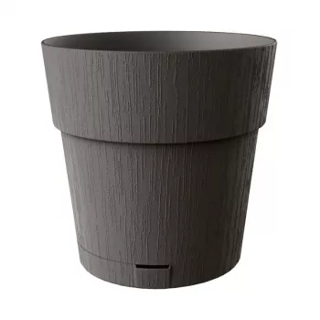 STEFANPLAST Ethica virágcserép alátéttel Ø40x39cm szürke