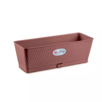 STEFANPLAST Liberty virágláda 50x18x16cm barna