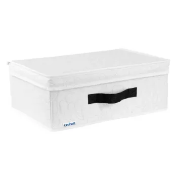 ORDINETT téglalap alakú tárolókosár 36x26x14 cm pamut szürke