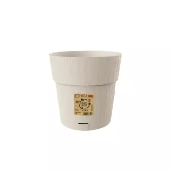 STEFANPLAST Flower Pot with Tray Ethica Ø20x19cm White