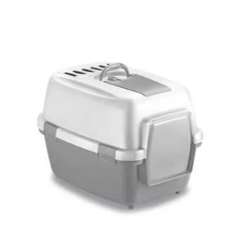 STEFANPLAST WivaCat zárt macskaalom-tálca 55x40x40 cm fehér/szürke