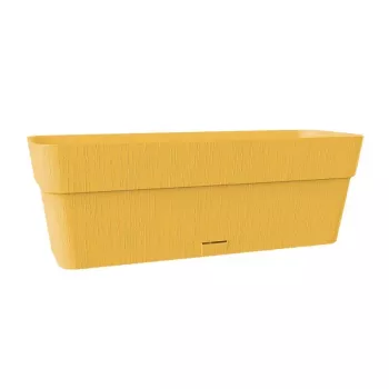 STEFANPLAST Ethica virágláda alátéttel 50x18x17 cm mustársárga