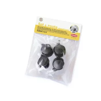 STEFANPLAST 4 darab kormánygörgő készlet Gulliver 1/2/3 kisállat-szállítóboxokhoz - fekete