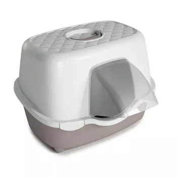 STEFANPLAST macskaalom-tálca Tres Chic Outdoor 56x54,5x39 cm fehér/világosszürke