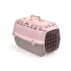 STEFANPLAST Horizon 1 szállítóbox fémajtóval 48x32x30cm rózsaszín/szürke