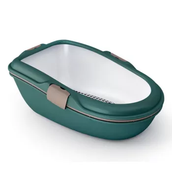 STEFANPLAST Furba Chic Maxi macskaalom-tálca 69,5x47x26 cm zöld/világosszürke
