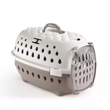 STEFANPLAST Travel Chic szállítóbox kisállatoknak 50x34,5x32 cm fehér/világosszürke