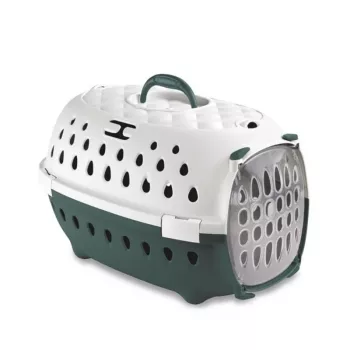 STEFANPLAST Travel Chic szállítóbox kisállatoknak 50x34,5x32 cm fehér/zöld