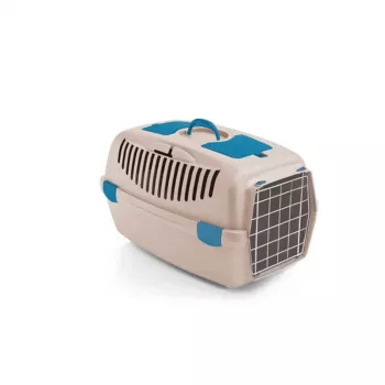 STEFANPLAST Gulliver 2 szállítóbox fémajtóval 55x36x35 cm fehér travertin