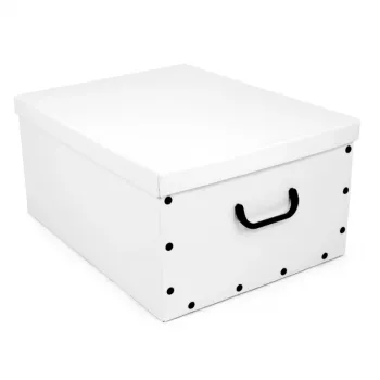 ORDINETT kartondoboz 49x39x25cm nagy doboz egyszínű vegyes fehér/fekete/marinekék/világosszürke