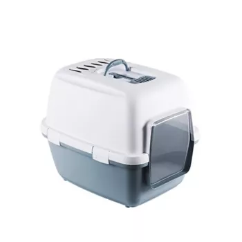 STEFANPLAST Cathy Comfort fedeles macskatoalett 58x45x48 cm fehér/kék