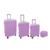 ORDINETT 4 részes keményhéjas bőröndszett 98L/60L/43L/15L rózsaszín