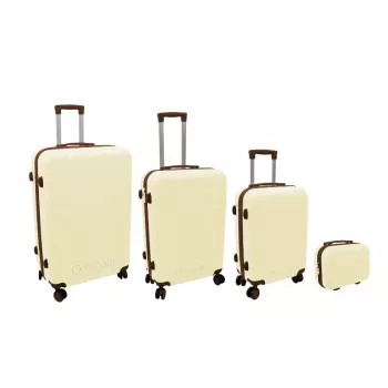 ORDINETT bőröndszett 4 részes 98L + 60L + 43L + 15L fehér