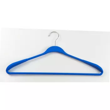 ORDINETT vállfa, 2 db, műanyag, Soft Touch, 45 cm, vegyes, fekete, kék, világosszürke, fehér