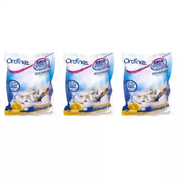 ORDINETT nedvességmegkötő utántöltő csomag, 3 x 450 g, citrom