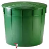 STEFANPLAST Water Barrel 500L with Lid and Tap Ø100x85cm Green