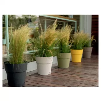 STEFANPLAST Ethica virágcserép alátéttel Ø40x39cm fehér